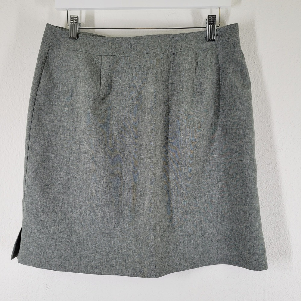 NWT New York & Company City Stretch Skirt Womens Sz 10 Gray Office - Picture 6 of 10